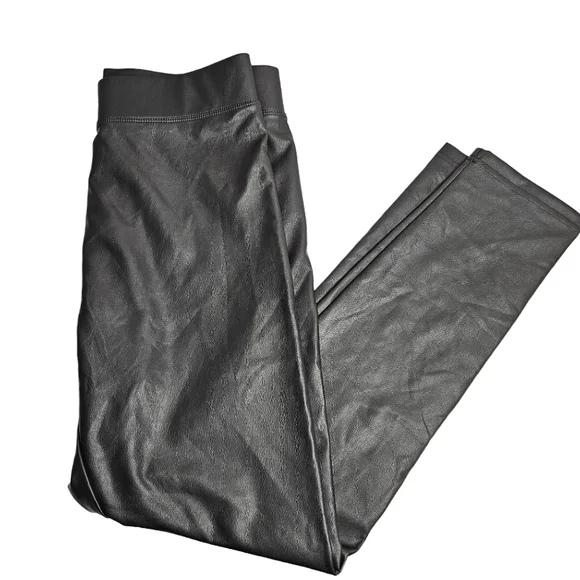 CI Sono Black Faux Leather Leggings Stretch Vegan Leather NWOT Ladies Size XL - Picture 1 of 11